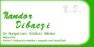 nandor dibaczi business card