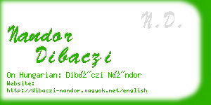 nandor dibaczi business card